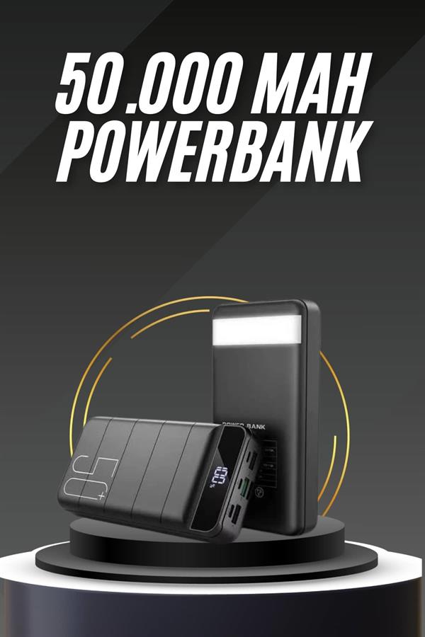 50.000 Mah Led Dijital Göstergeli USB Çıkışı Powerbank