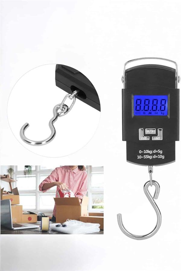 50 Kg El Kantarı Ağırlık Ölçer Dijital Ekranlı Kancalı Portatif