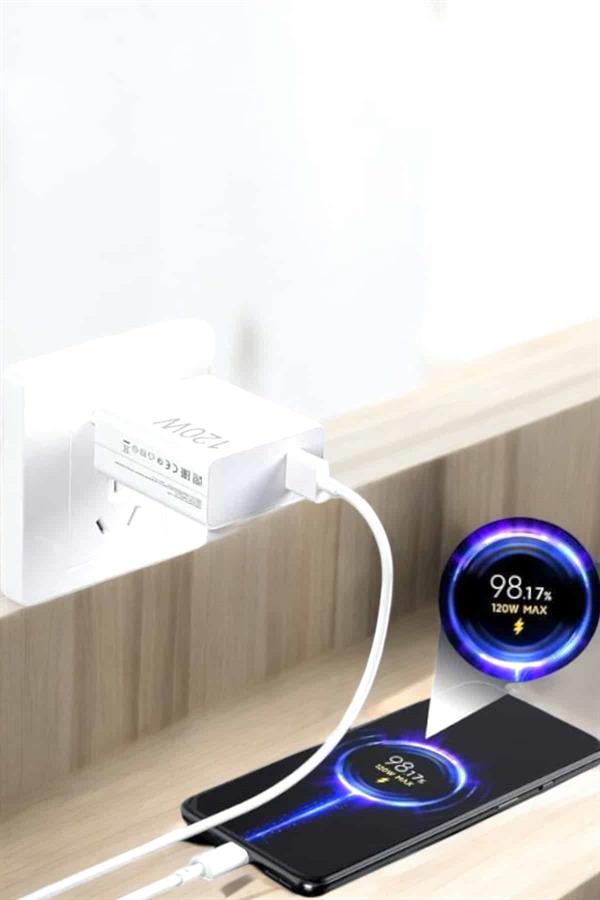 120W Şarj Aleti Type-C Uyumlu Turbo Şarj Aleti