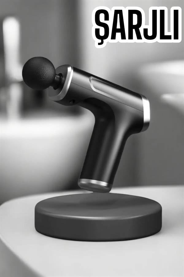 4 Başlıklı Darbeli Şarjlı Masaj Aleti Tabancası Kablosuz