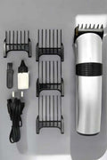 4 Taraklı Profesyonel Şarjlı Saç ve Sakal Kesme Tıraş Makinesi Seti