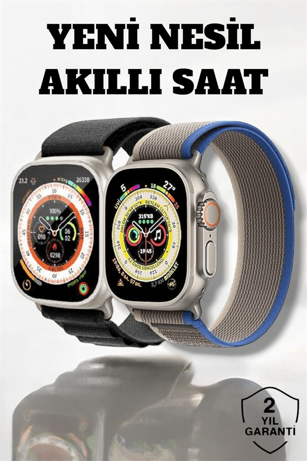 49MM Ekranlı Kan Basıncı ve Adımsayar Özellikli Bluetooth Akıllı Saat