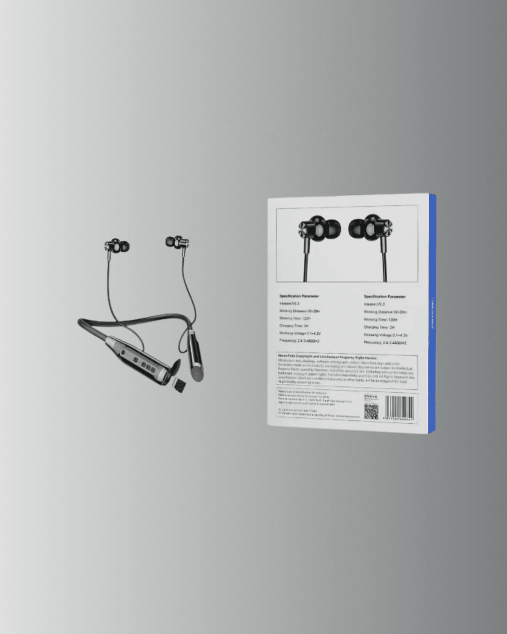 120 Saat Pil Ömrüyle Boyun Askılı Bluetooth Kulaklık – Spor ve Günlük Kullanım İçin