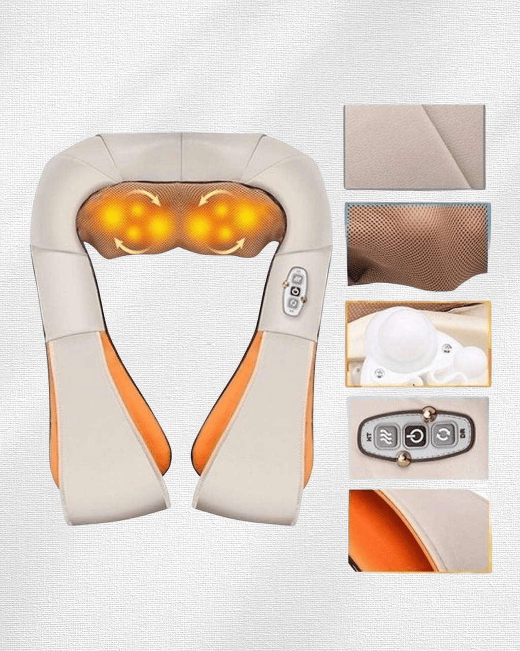 6 Başlıklı Isıtmalı Masaj Cihazı – Tüm Vücut İçin Derin Kas Masajı