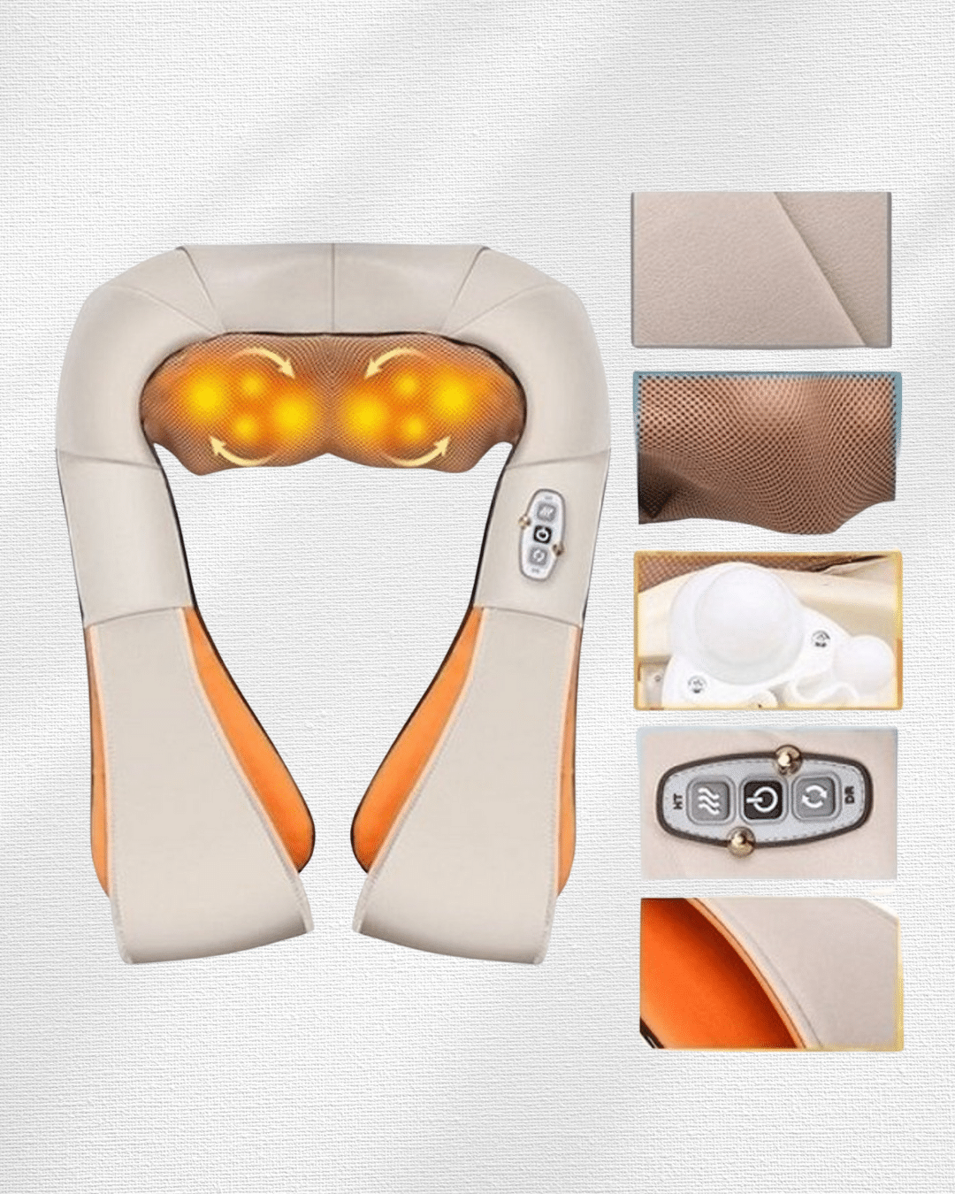 6 Başlıklı Isıtmalı Masaj Cihazı – Tüm Vücut İçin Derin Kas Masajı