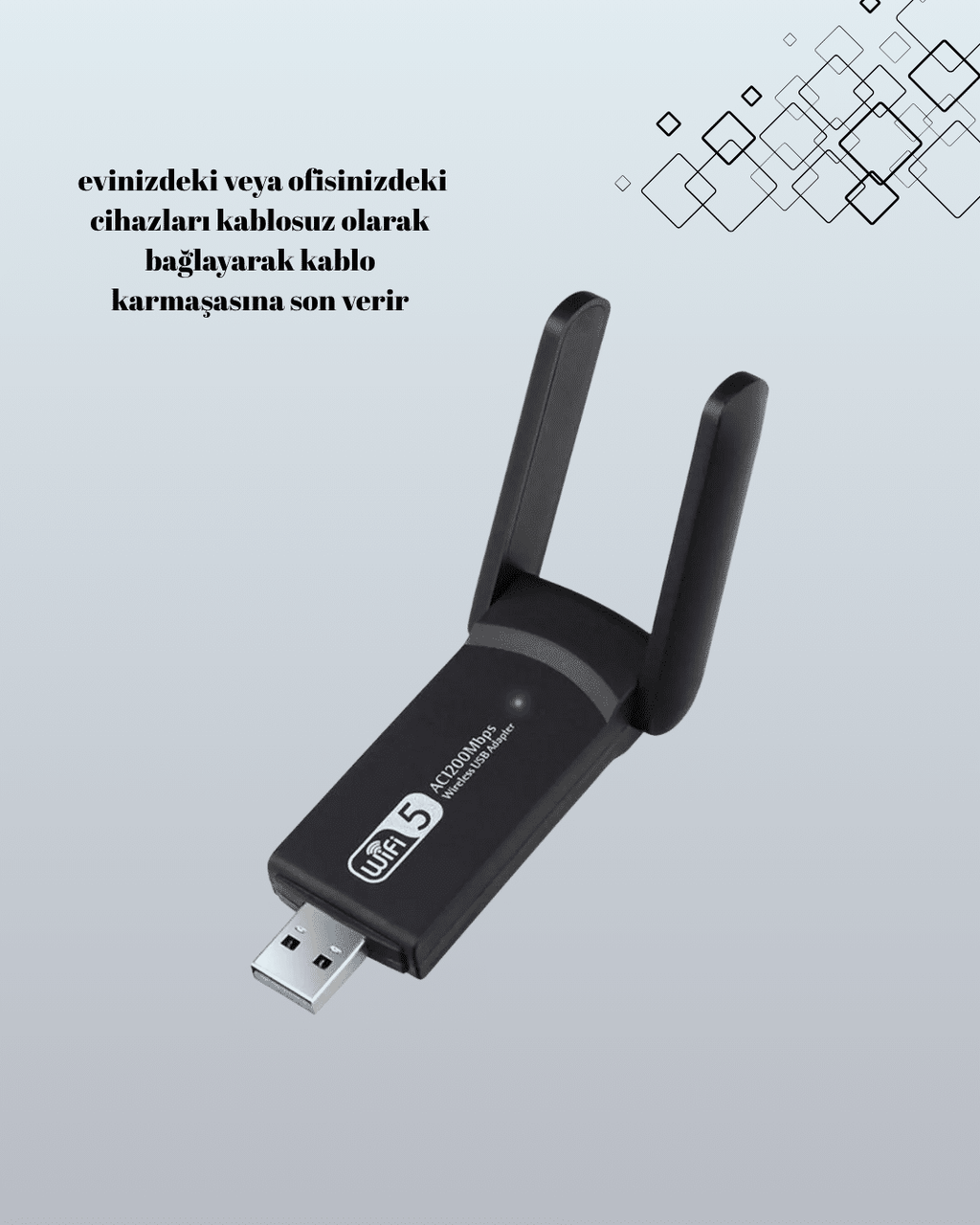AC1200 USB WiFi Adaptör