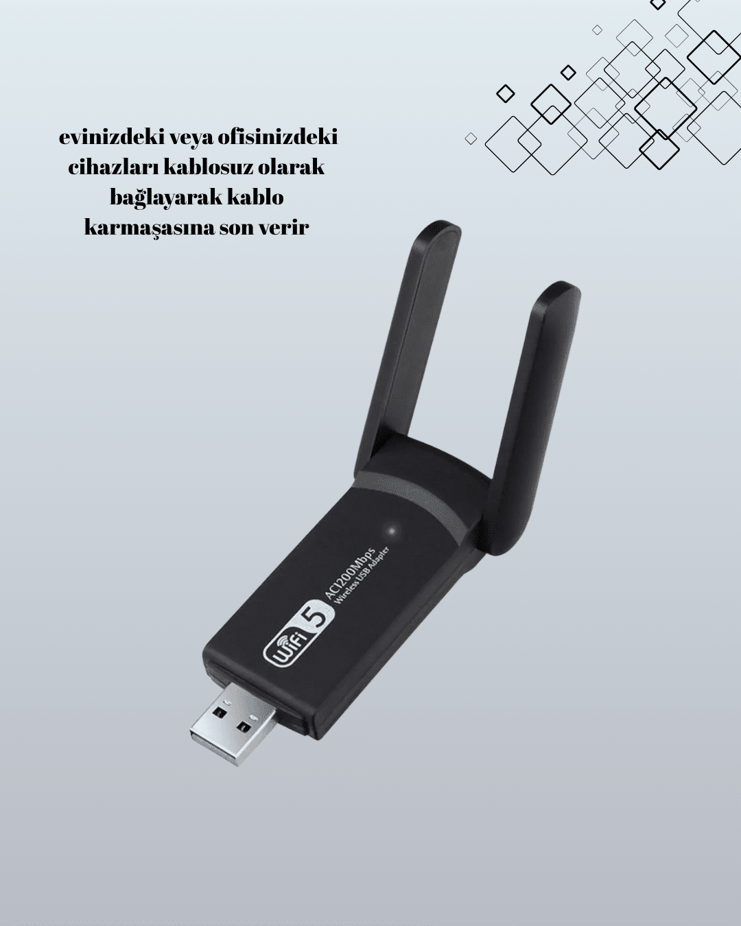 AC1200 USB WiFi Adaptör