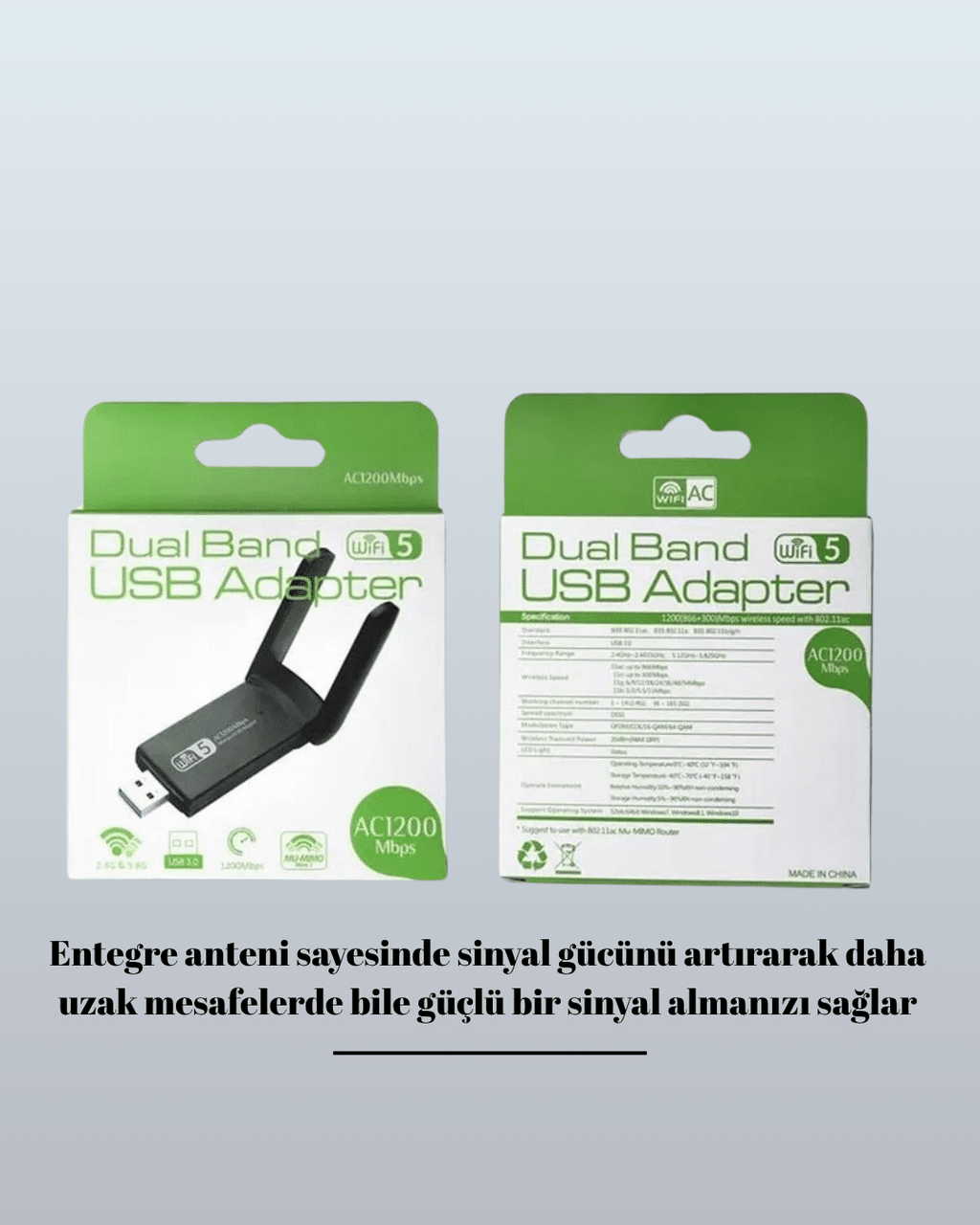 AC1200 USB WiFi Adaptör
