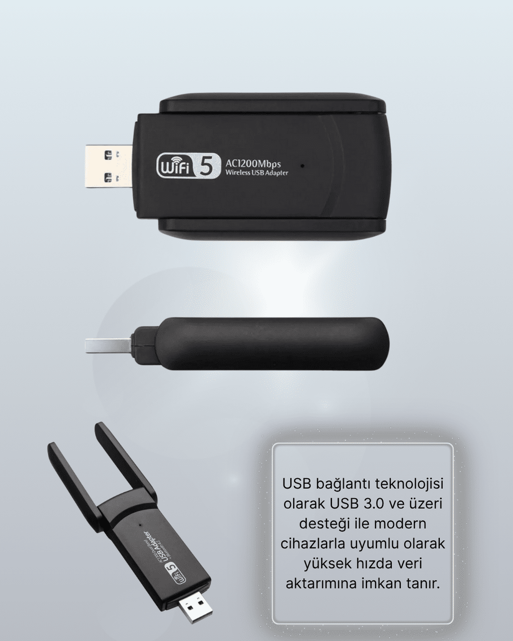 AC1200 USB WiFi Adaptör