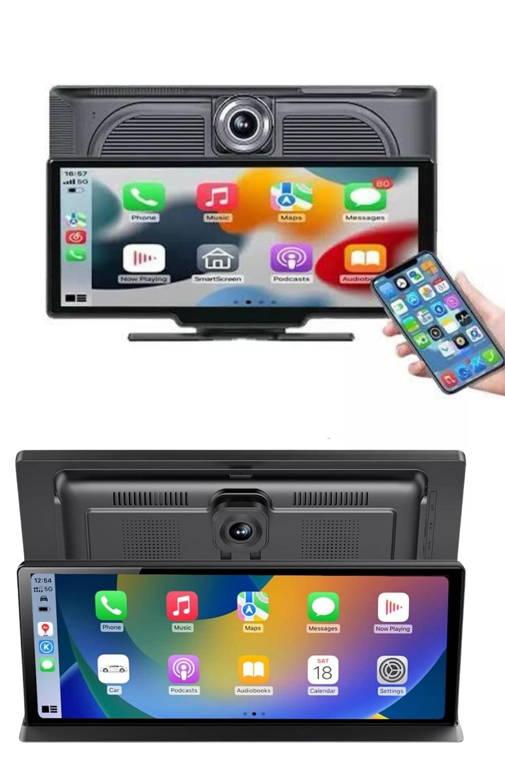 4K Ultra Araç İçi Ön ve Arka Kameralı Ekran HD 2 Kameralı Torpido Üstü Araç Multimedya