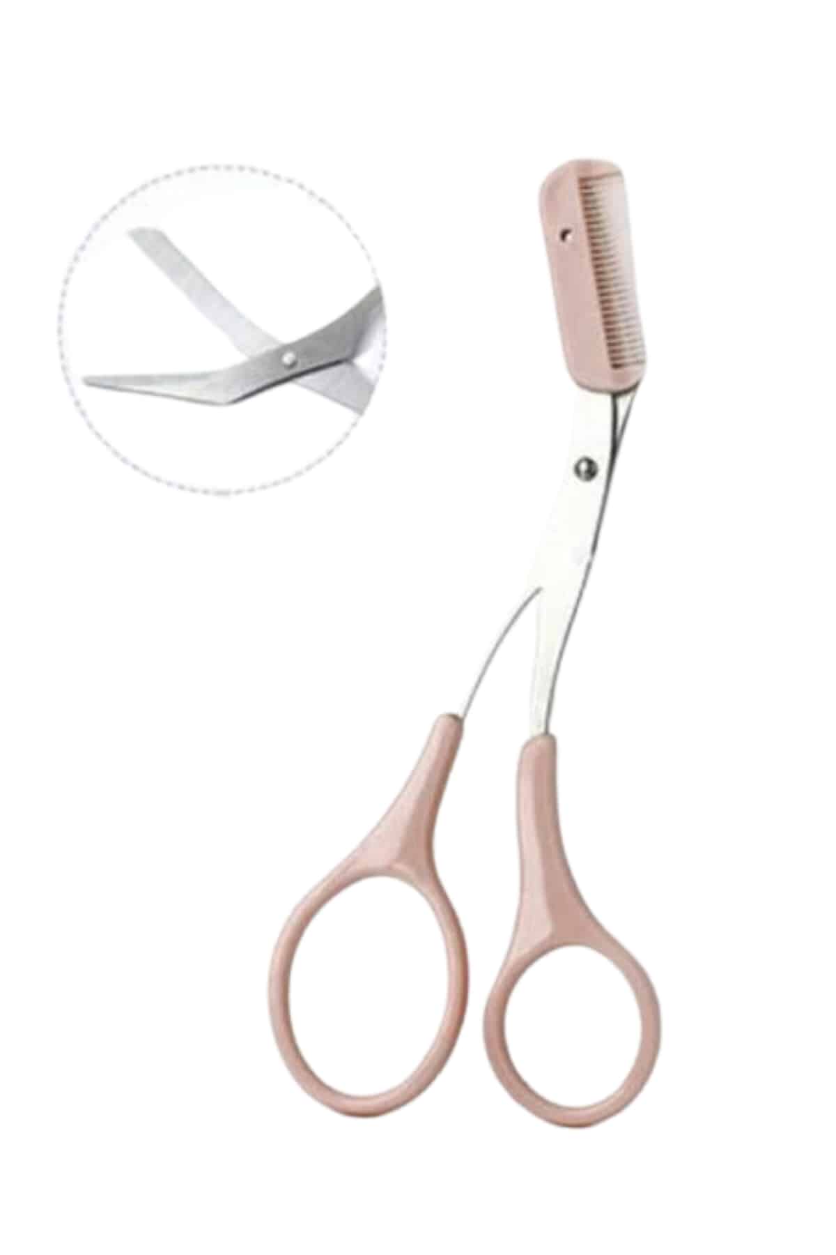 2'li Kaş Bakım Seti Taraklı Kaş Makası Ve Kaş Usturası Kaş Şekillendirici