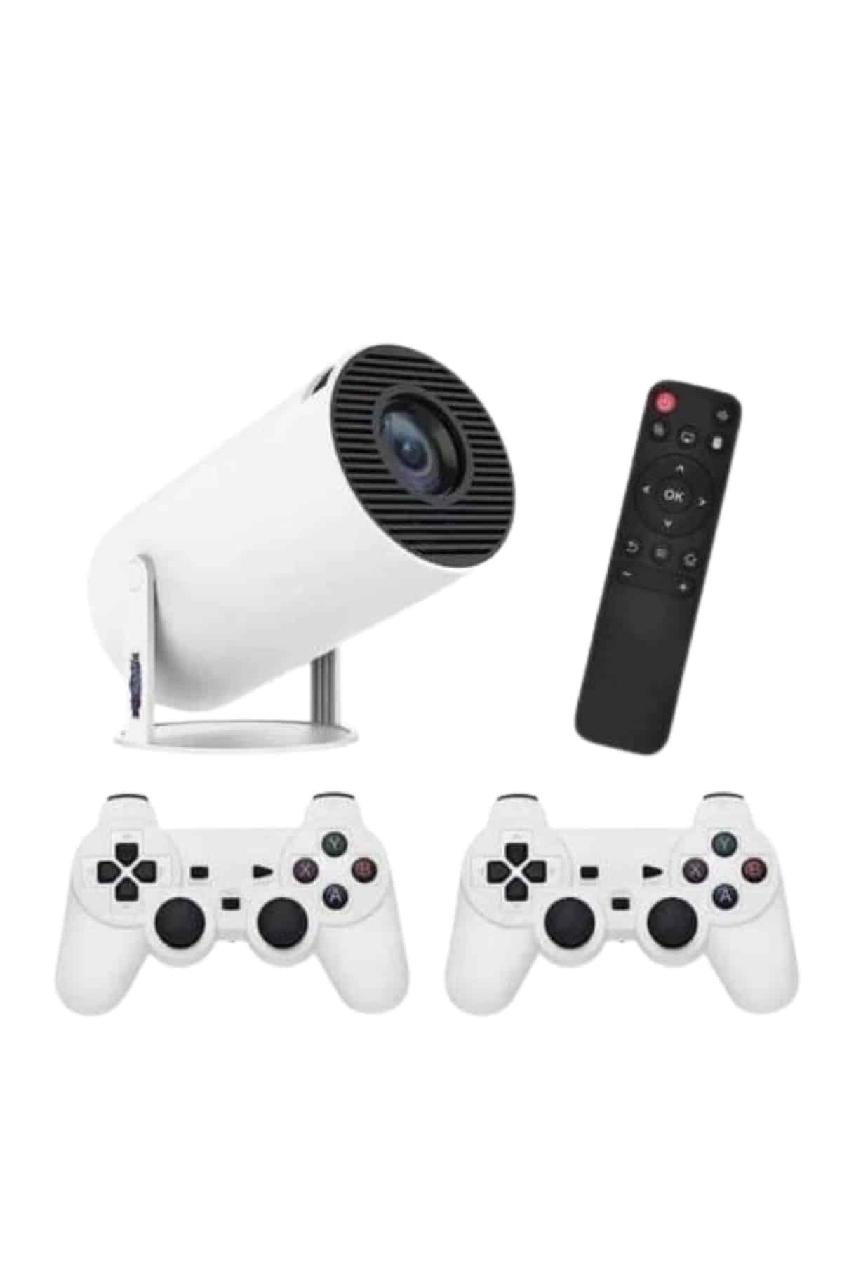 4K Wireless Çift Kollu Kumandalı Oyun Projeksiyonu Retro Video Oyunu