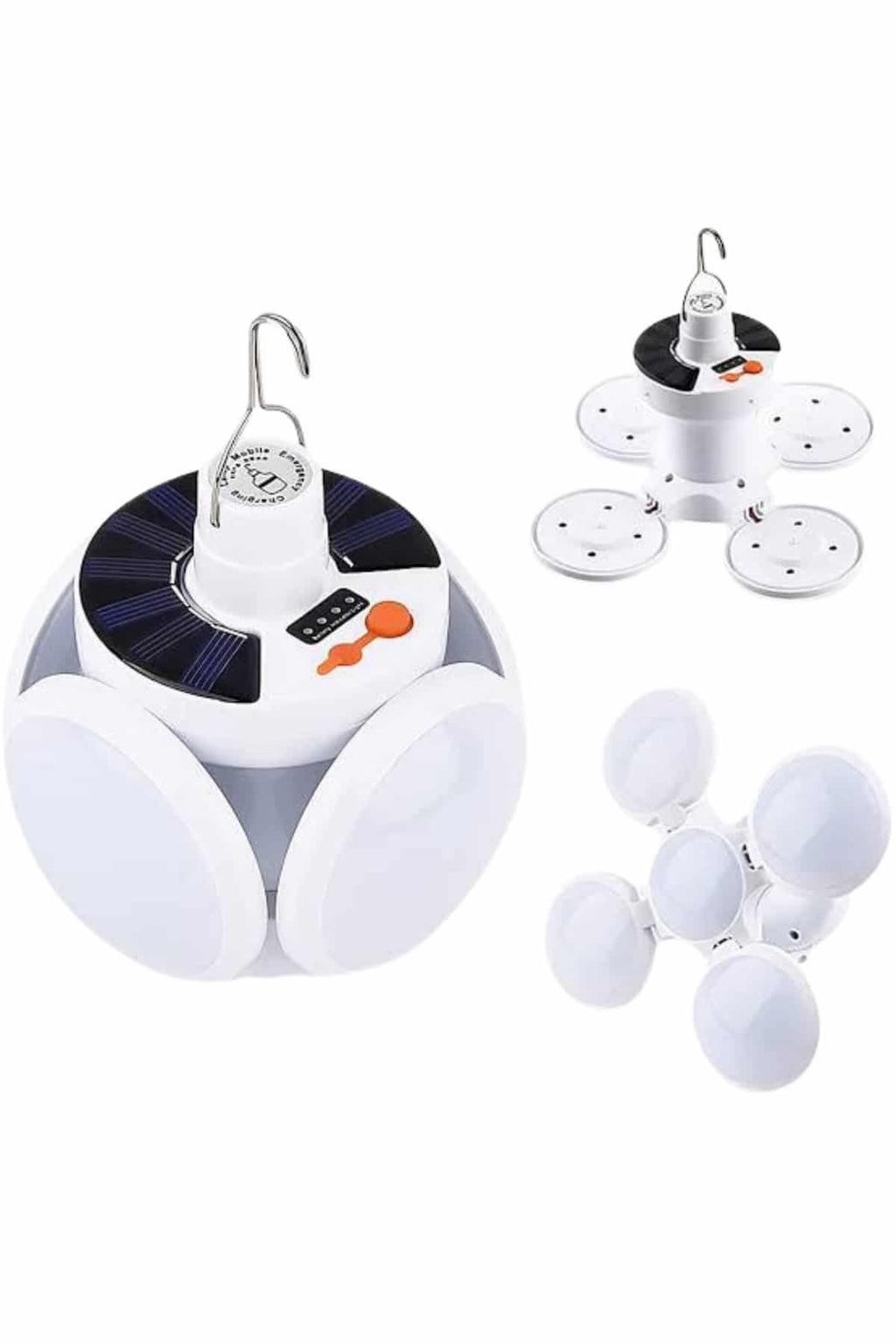 5 Kanatlı Bahçe Aydınlatma Led Askılı Solar Güneş Enerji Usb Sarjlı