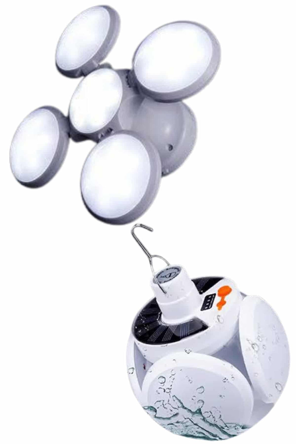 5 Kanatlı Bahçe Aydınlatma Led Askılı Solar Güneş Enerji Usb Sarjlı