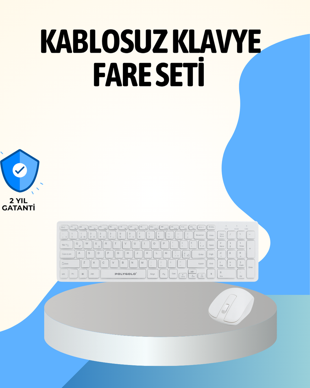 2.4 Ghz Wireless Kablosuz Klavye Mouse Seti Tv Pc Uyumlu