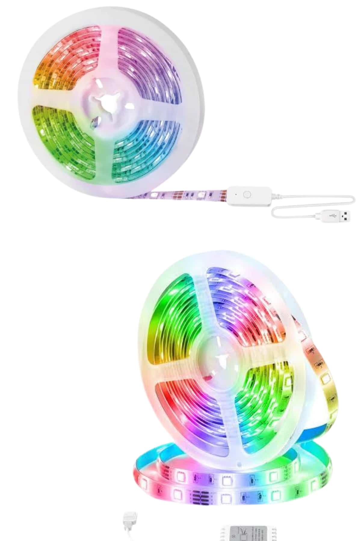 10M Şerit Led İç Mekan Renkli Rgb Şerit Led Kumandalı