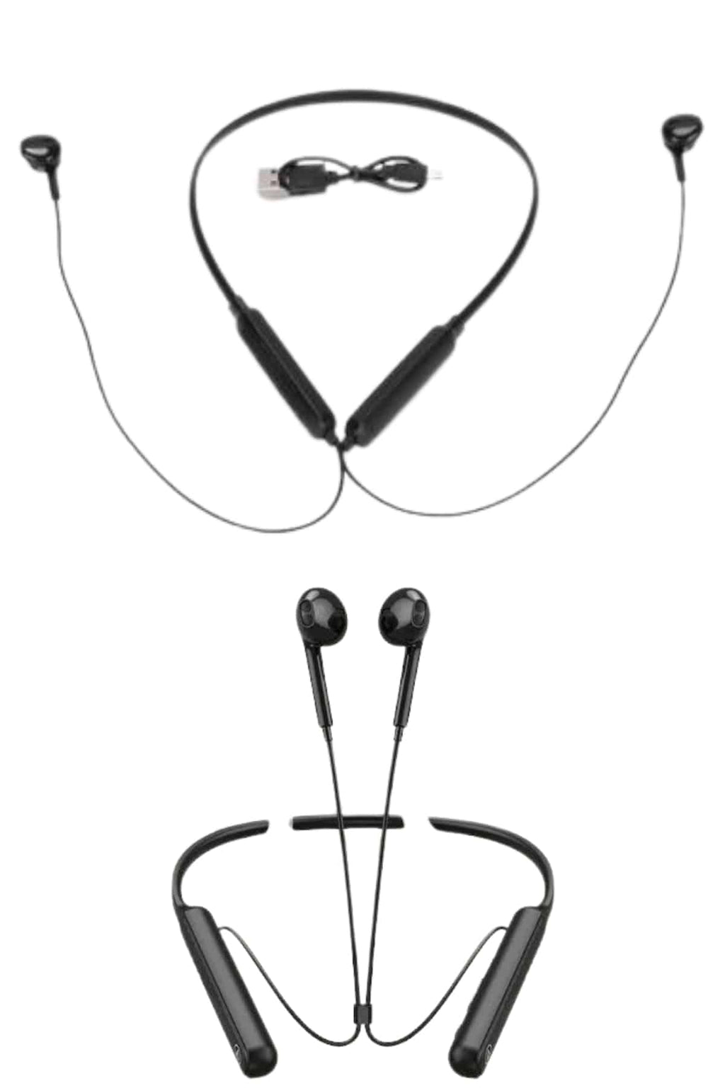 100 Saat Kablolu Boyun Askılı Dijital Göstergeli Bluetooth Kulaklığı