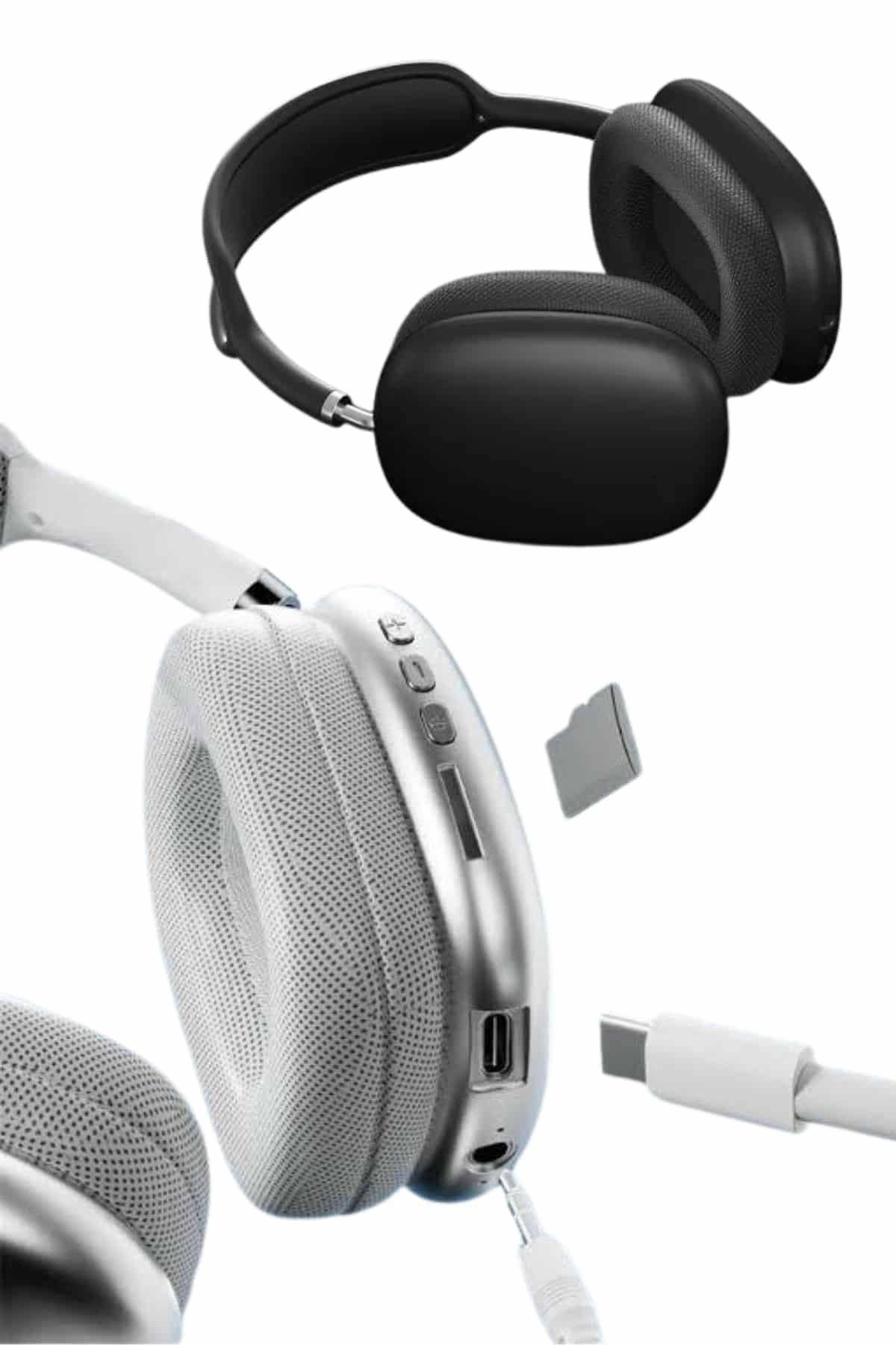 2025 Model Kulak Üstü Kablosuz Bluetooth Kulaklık Gürültü Azalta Uzun Pil