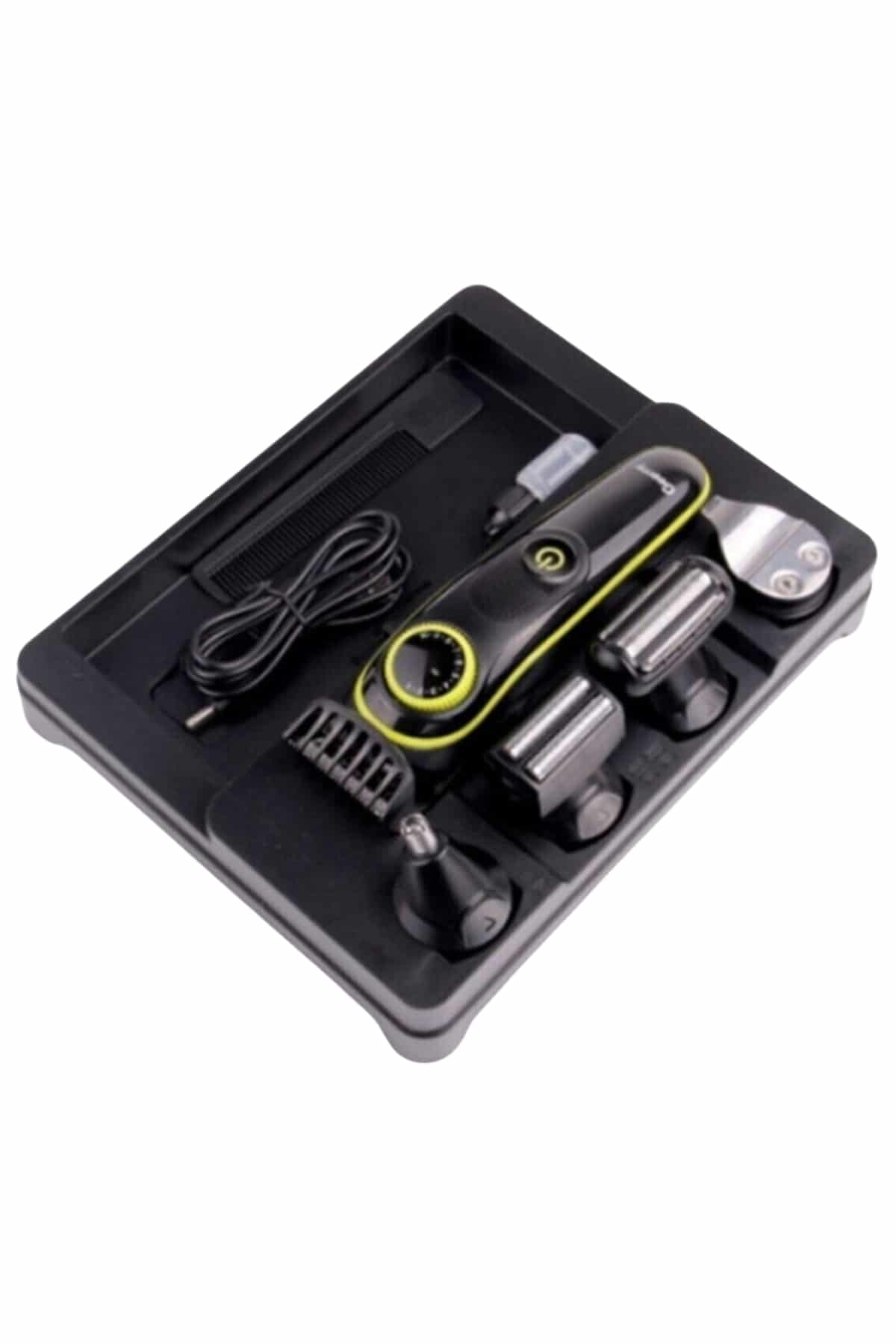 5 Başlıklı Şarjlı Tıraş Makinesi Kablosuz Saç Sakal Burun Tıraşına Uygun