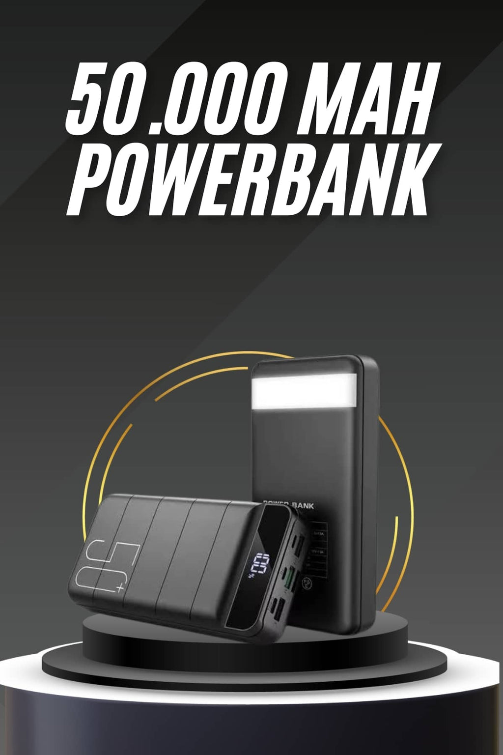 50.000 Mah Led Dijital Göstergeli USB Çıkışı Powerbank