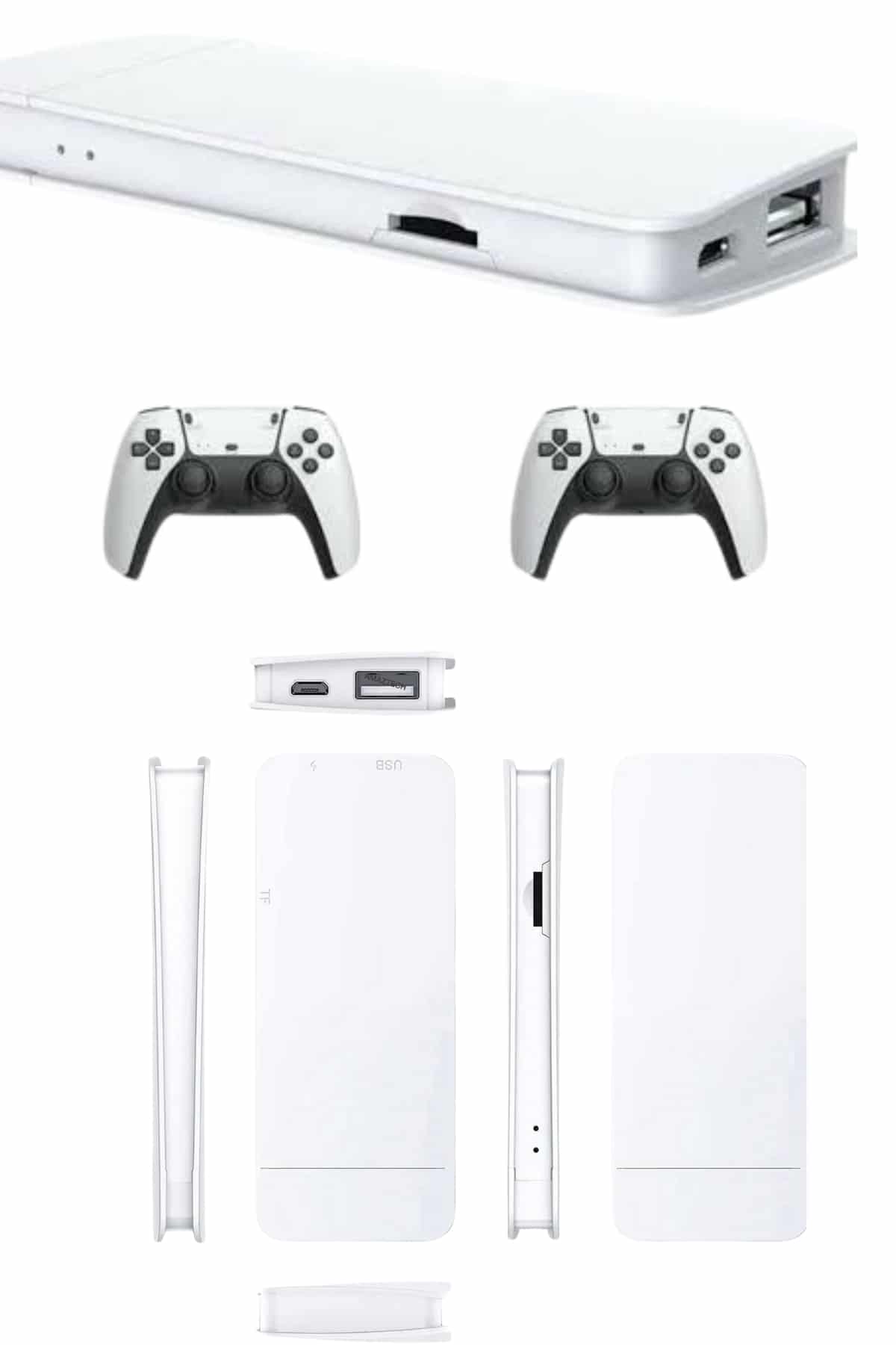 3D Çift Oyun Kollu 4K HD Ekran Nostaljik 20.000 Oyunlu Beyaz Game Box