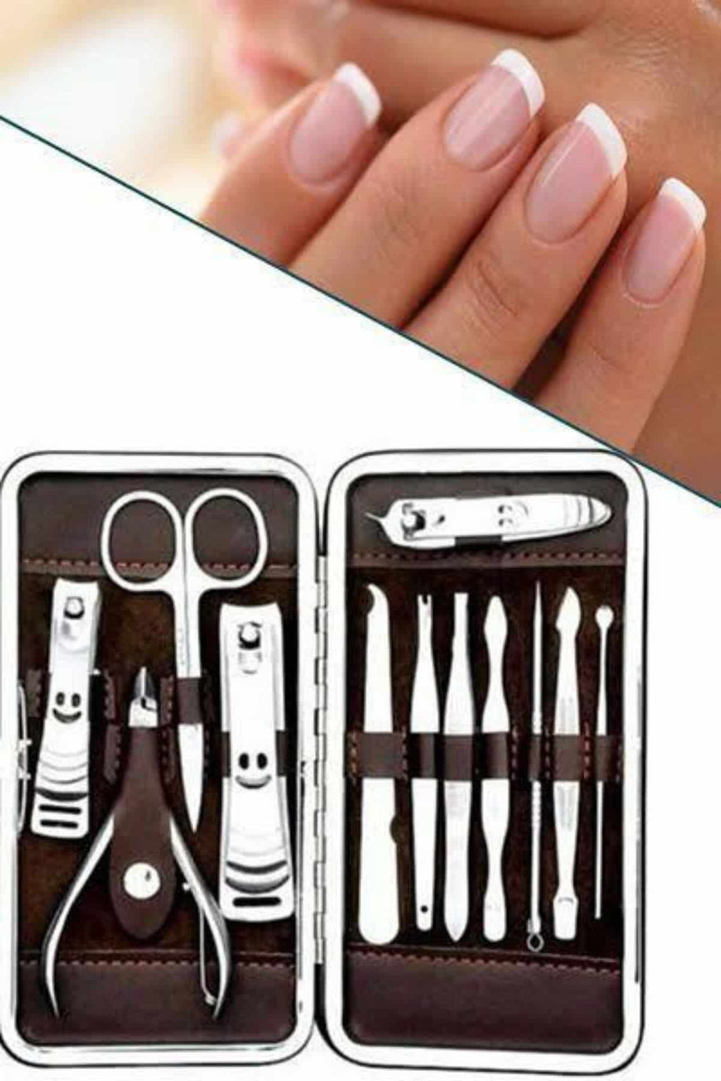12 Parça Manikür Pedikür Seti Özel Deri Çanta El Ayak Bakımı Akne ve Sivilce Temizleme
