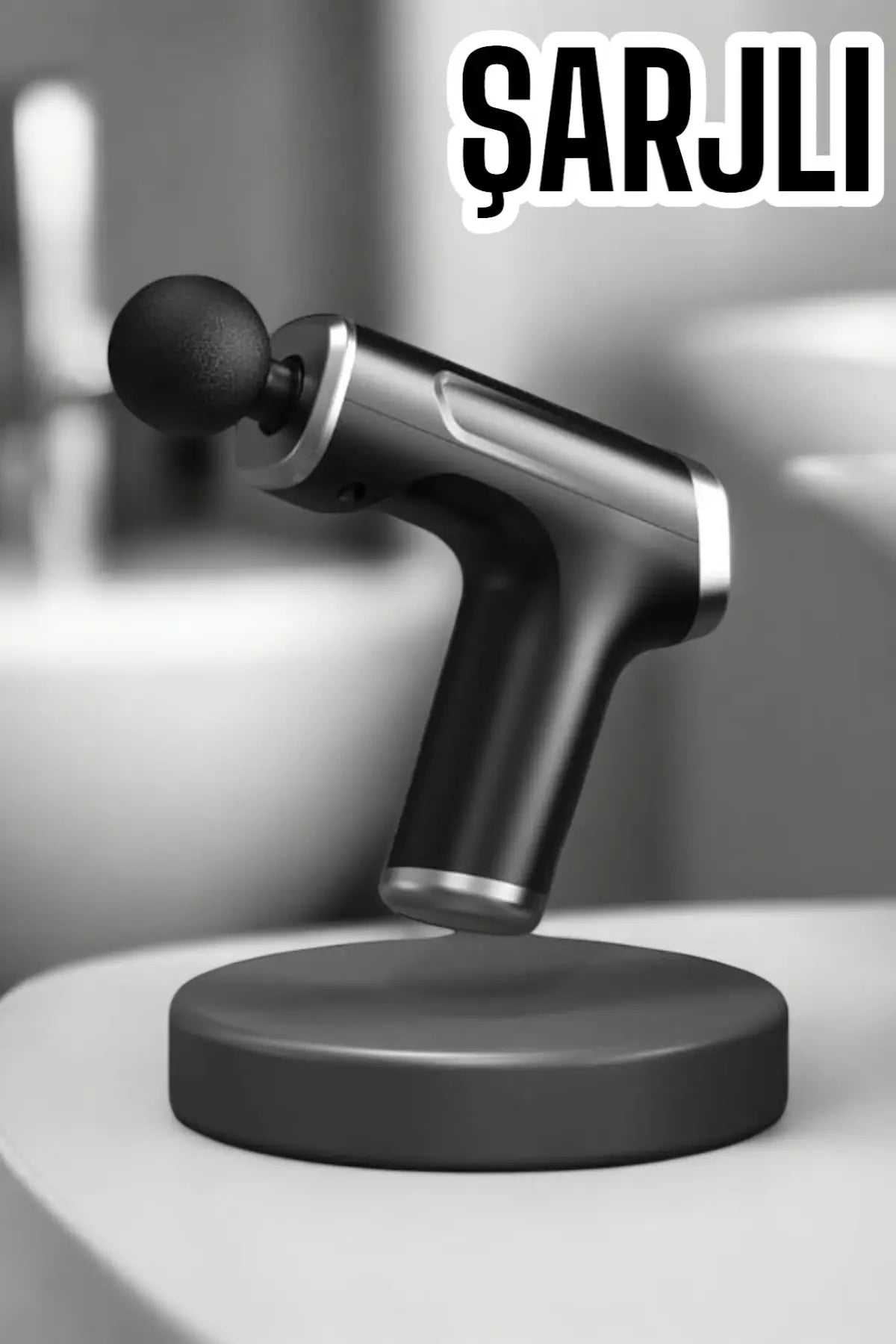 4 Başlıklı Darbeli Şarjlı Masaj Aleti Tabancası Kablosuz