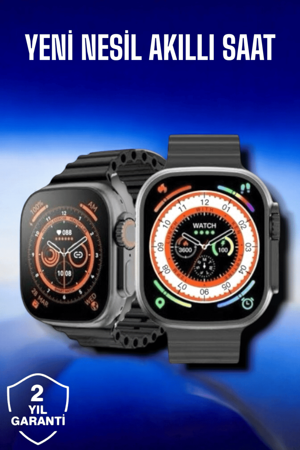 45 MM Gri Kasa Ultra Akıllı Saat Sesli Görüşme Sağlık Takibi Suya Dayanıklı