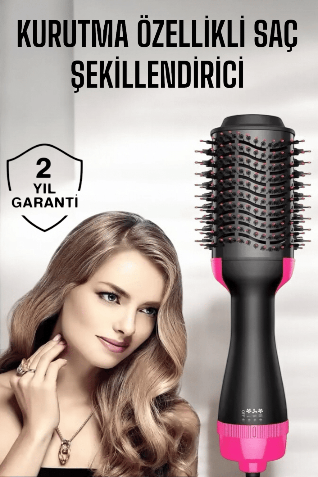 1200 Watt Gücünde Negatif İyon Teknolojili 3 Isı Kademeli Fön Tarağı