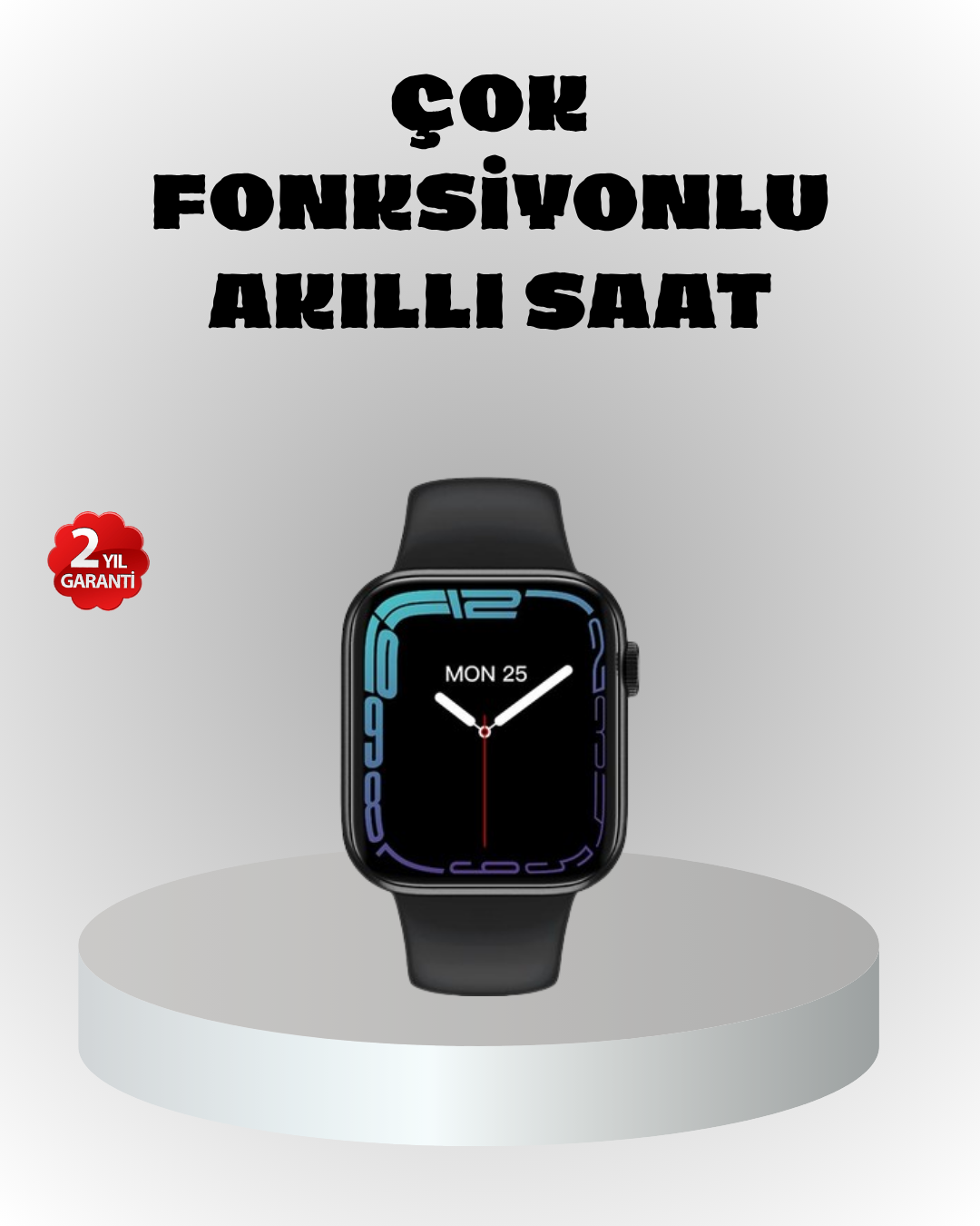 380mAh Bataryalı Akıllı Saat – Arama Bildirim AOD Ekran ve Uzun Pil Ömrü