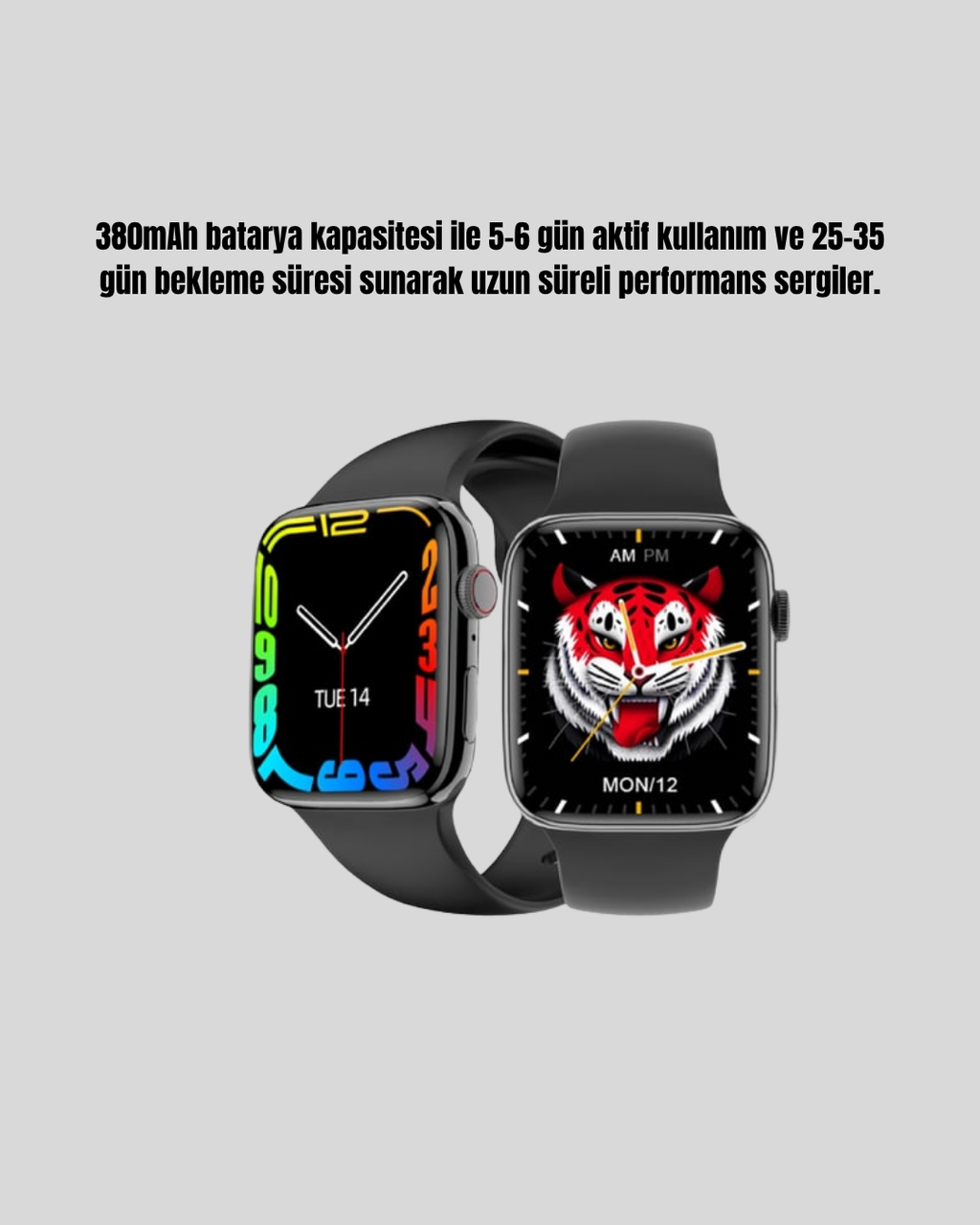 1.9 İnç Akıllı Saat – Bluetooth 5.0 Kablosuz Şarjlı IP68 Su Geçirmez Akıllı Saat