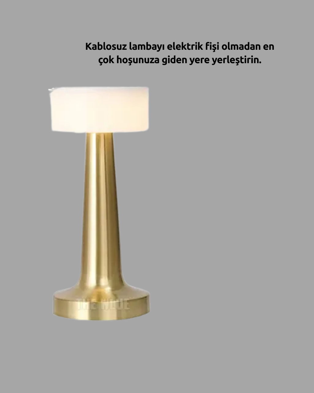 3 Kademeli Dokunmatik Başucu Lambası – Pil ile Sağlam Kablosuz Tasarım