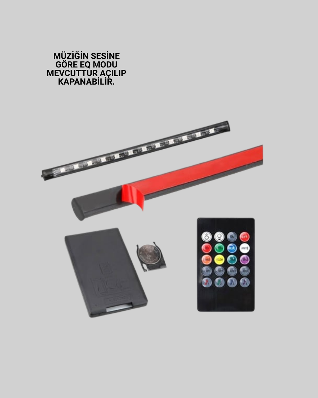 12V LED Işık Seti – Kumandalı ve Renk Ayarlı