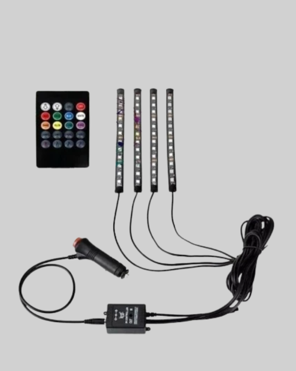 12V LED Işık Seti – Kumandalı ve Renk Ayarlı