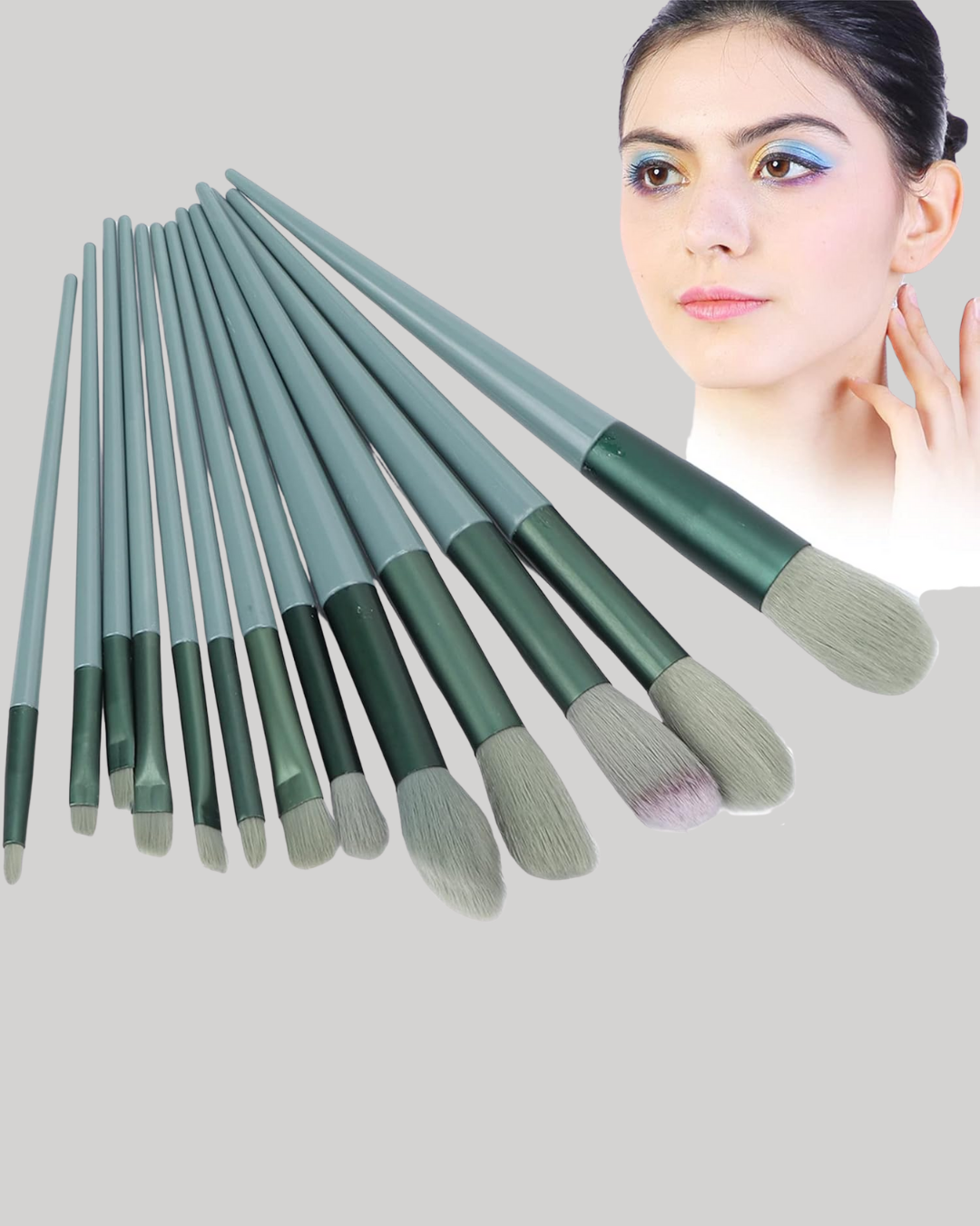 13'lü Fiber Kıllı Yumuşak Makyaj Fırçası Seti Taşınabilir ve Ergonomik Tasarım