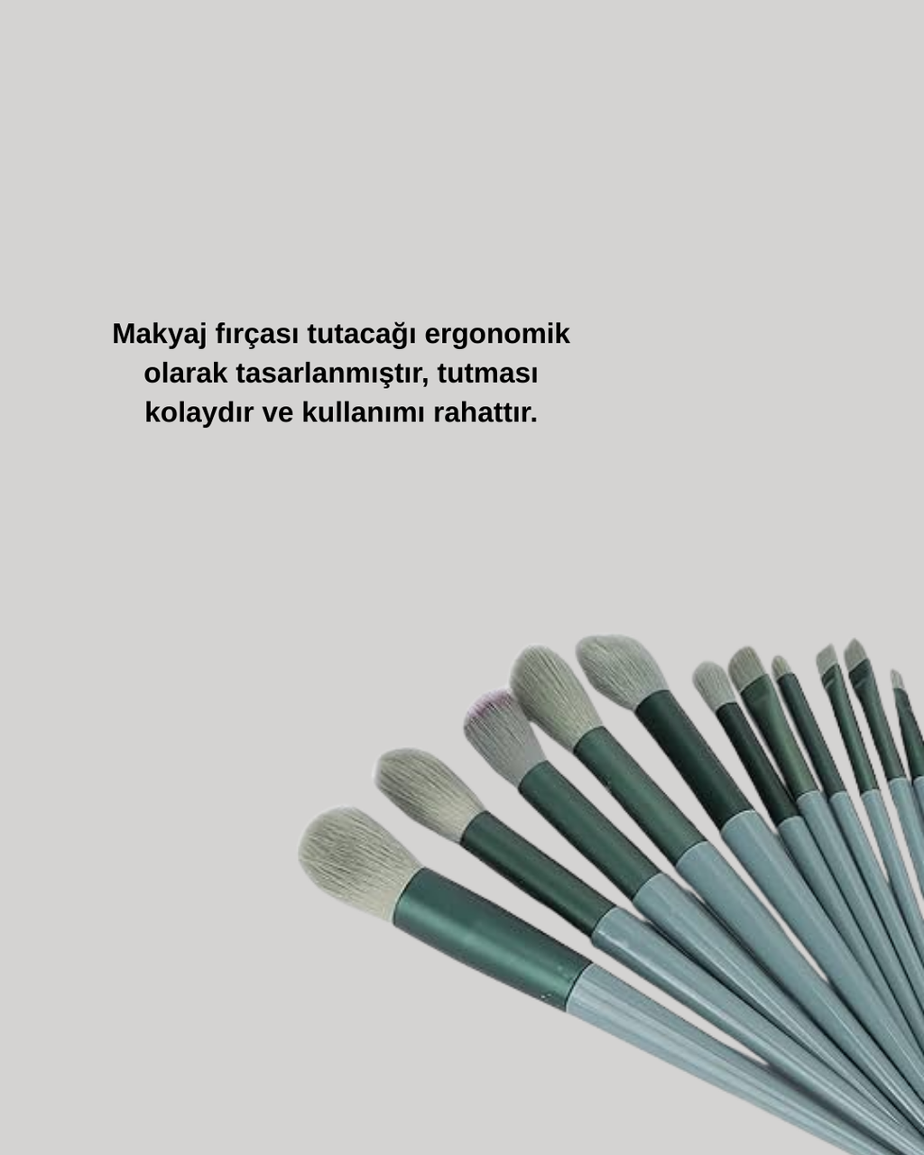 13'lü Fiber Kıllı Yumuşak Makyaj Fırçası Seti Taşınabilir ve Ergonomik Tasarım