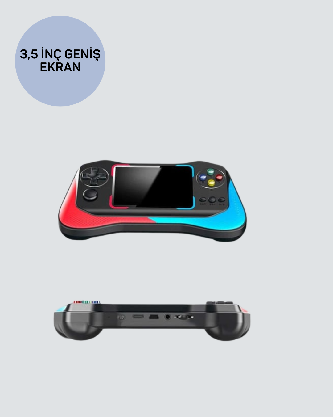35 İnç Ekranlı Taşınabilir El Konsolu – 500 Klasik Oyunla Eğlence Yanınızda