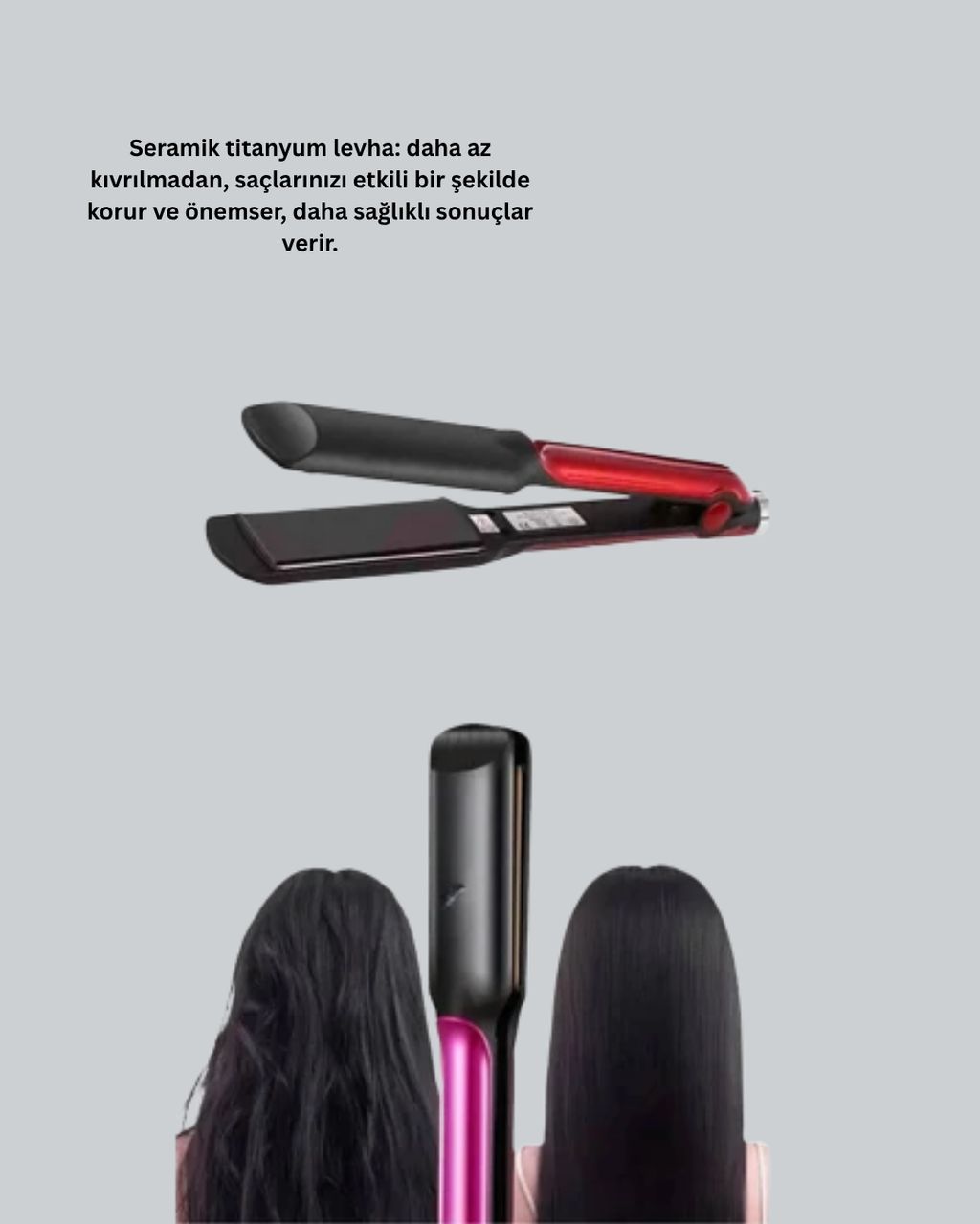 160°–220° Isı Ayarlı Saç Düzleştirici – Seyahat Tipi Hafif Model