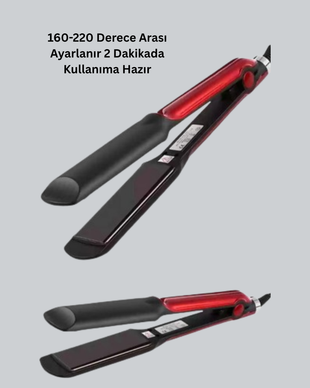 160°–220° Isı Ayarlı Saç Düzleştirici – Seyahat Tipi Hafif Model