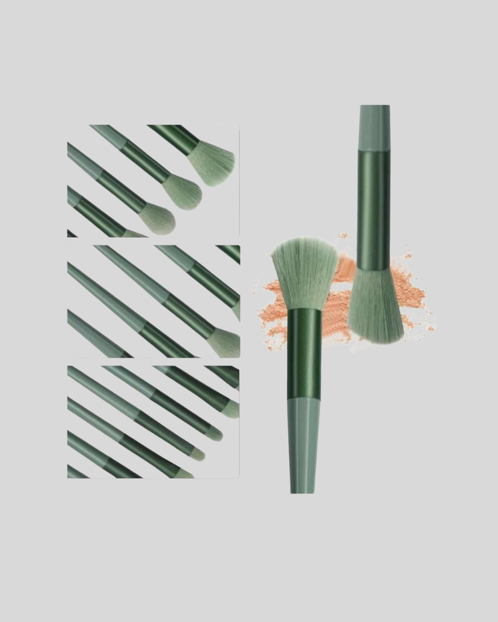 13 Parça Makyaj Fırça Seti – Ergonomik Dökülme Yapmayan Taşınabilir