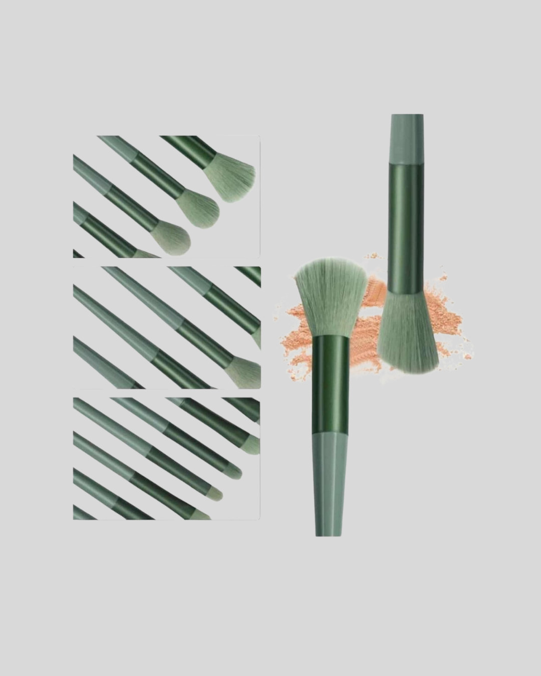 13 Parça Makyaj Fırça Seti – Ergonomik Dökülme Yapmayan Taşınabilir