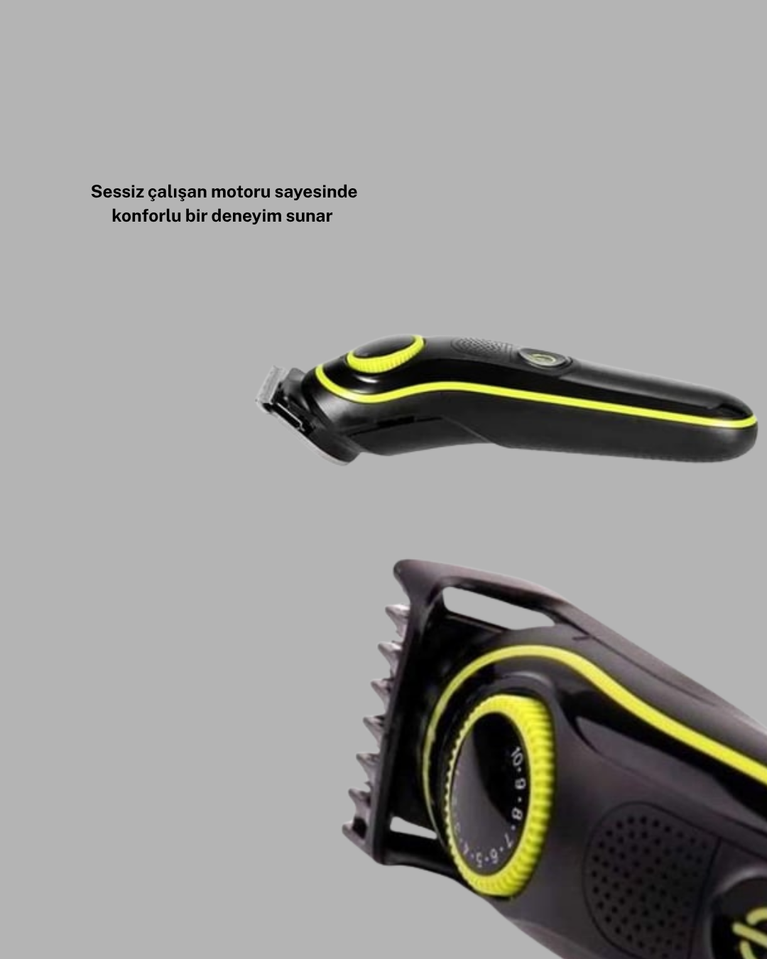 5’i 1 Arada Şarjlı Tıraş Makinesi – Paslanmaz Çelik Başlıklı Yüz ve Vücut Bakım Cihazı