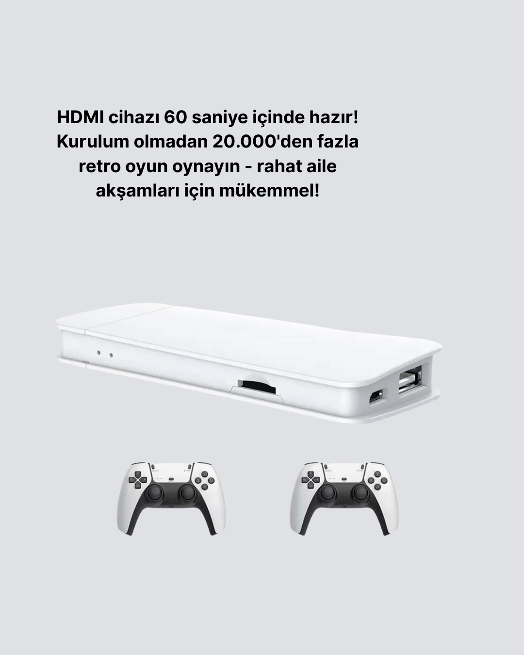 3D ve 4K Görüntü Kaliteli Çok Oyunculu Retro Oyun Konsolu