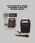 15W Güçlü Ses Çıkışlı Bluetooth Hoparlör FM Radyo ve Mikrofon Destekli
