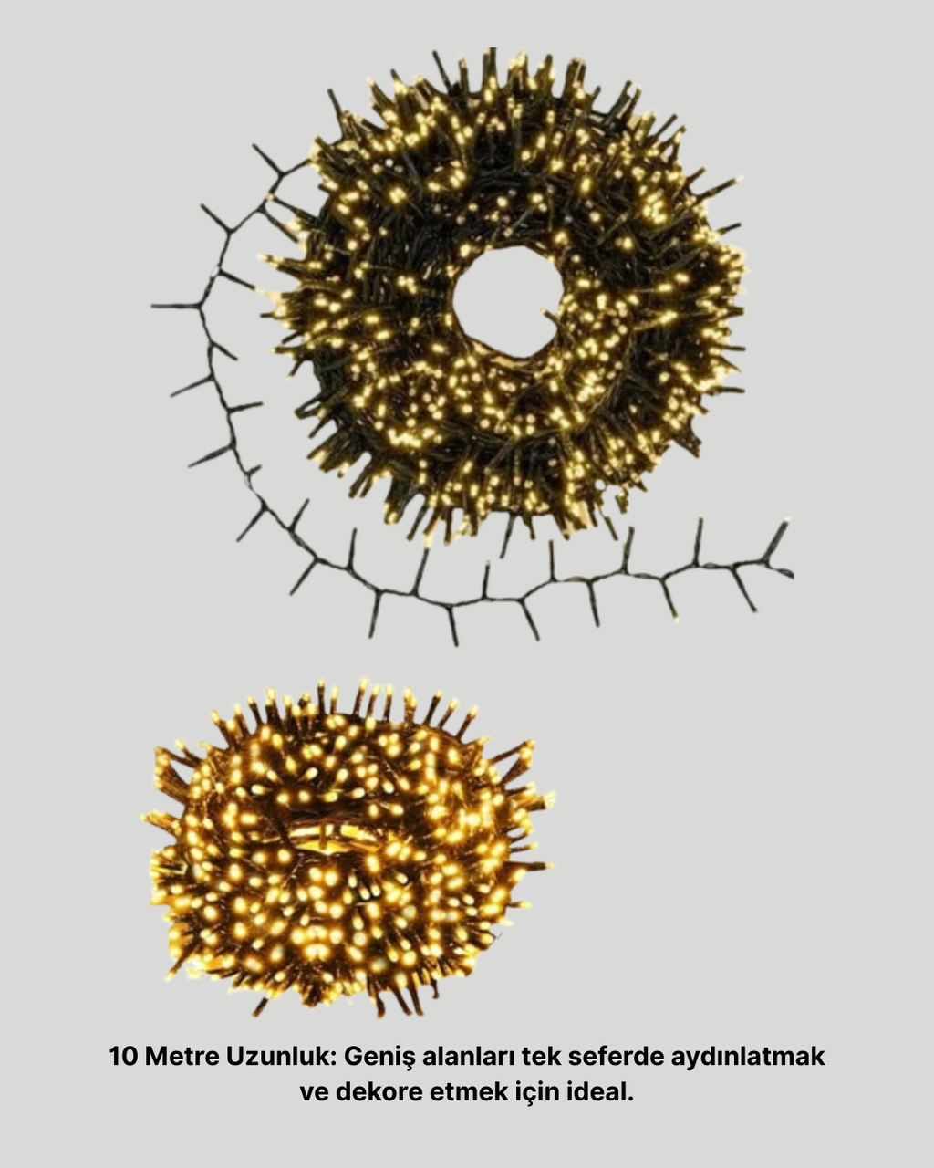 10 Metre LED Işıklı Dekoratif Parti ve Kutlama Aydınlatması