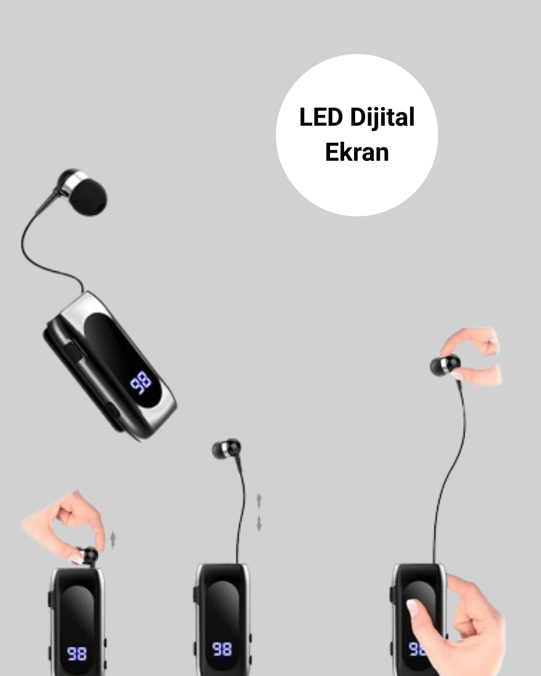 20 Dakikada Hızlı Şarj – Titreşimli Uyarılı Kablosuz Kulaklık