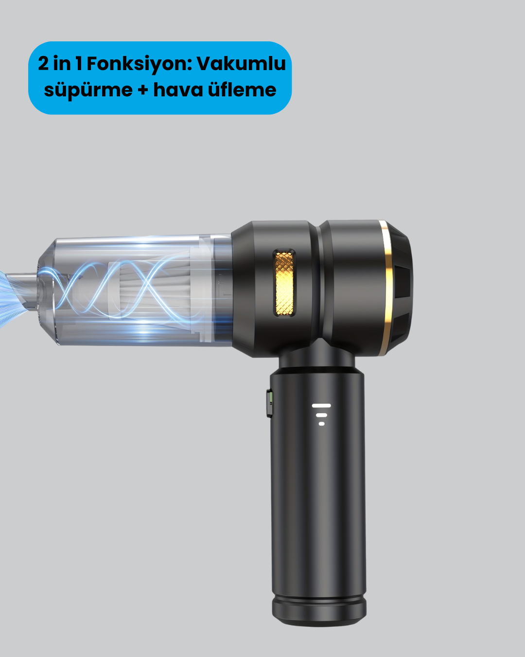 15000 PA Emiş Gücü ve Hava Üfleme Özellikli Şarjlı Süpürge