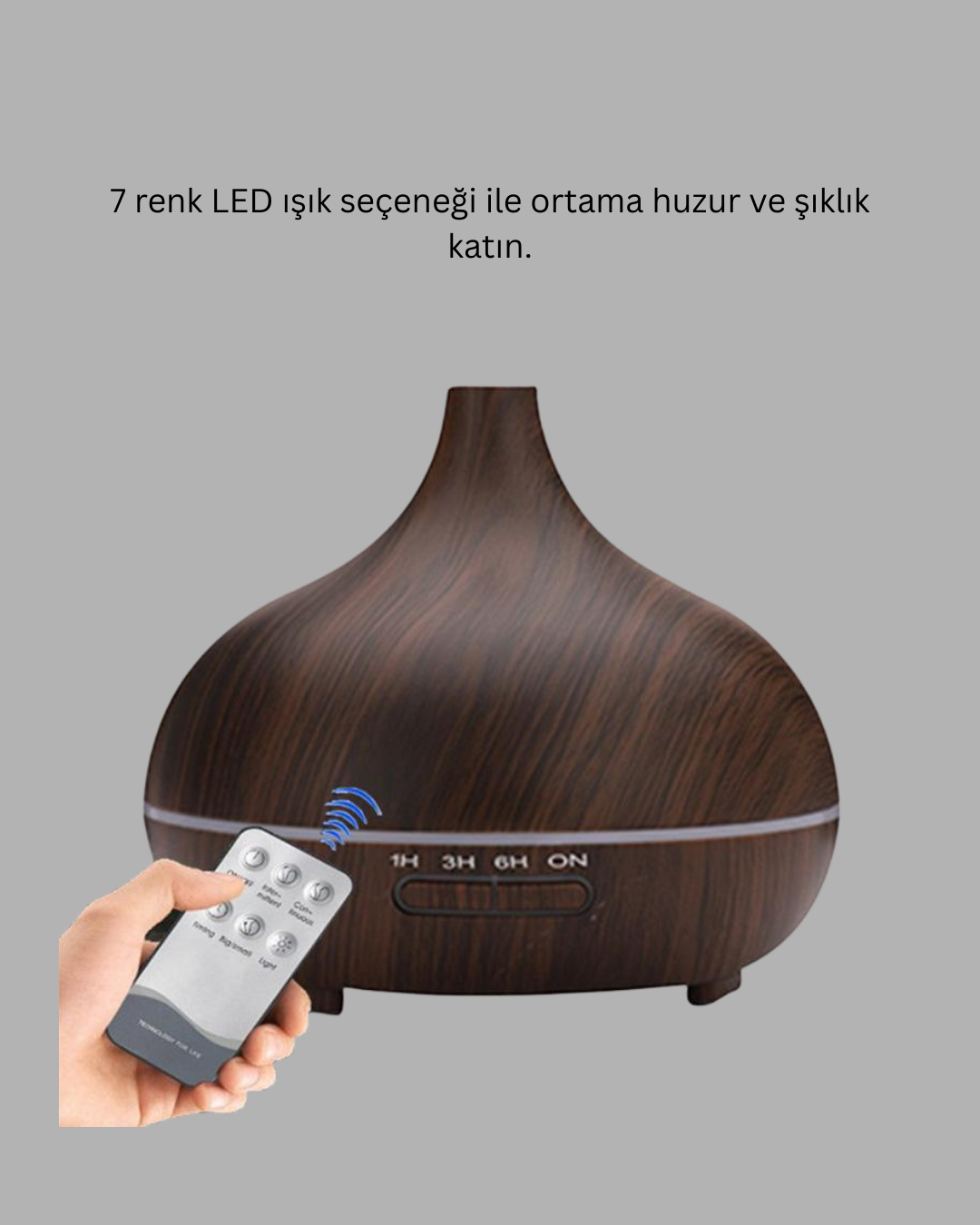 550ML Ultrasonik Hava Nemlendirici ve Aromaterapi Difüzörü