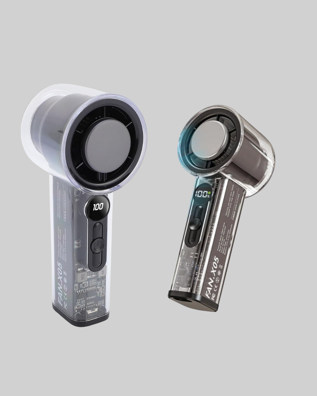 100 Kademeli Ayarlanabilir Mini Fan | Dijital Ekranlı Serinletici