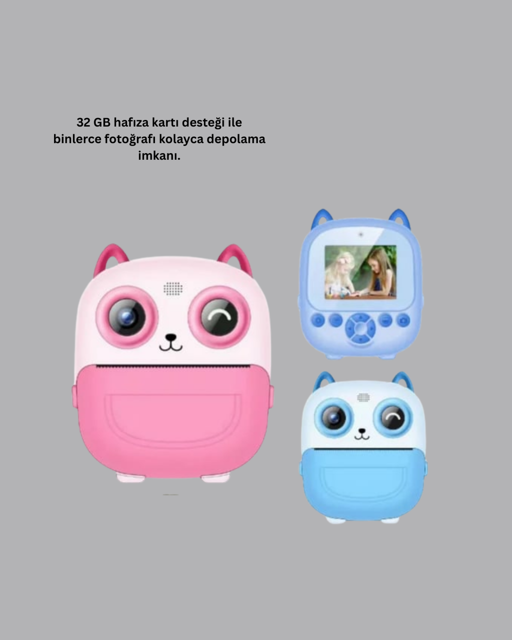 2.4 İnç Ekranlı Çocuk Fotoğraf Makinesi 6X Zoom Özellikli
